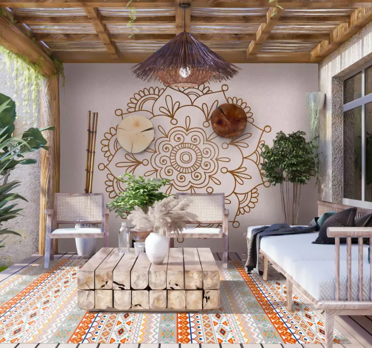 Vinil decorativo flor de lótus hindú - TenStickers