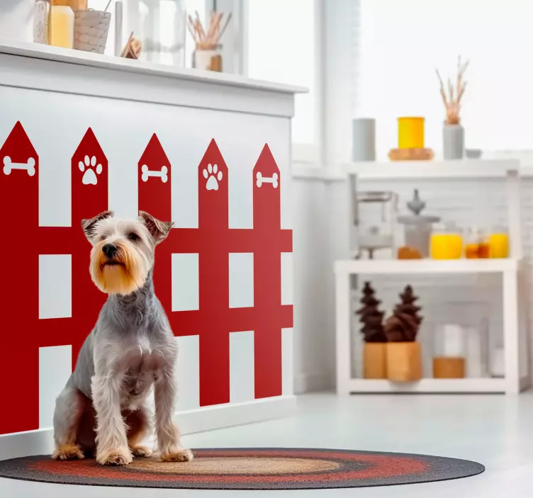 Autocolante de animais de estimação cerca de jardim - TenStickers
