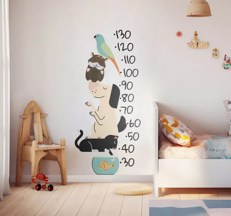 Adesivo para decoração de quarto infantil medidor de altura de an - TenStickers
