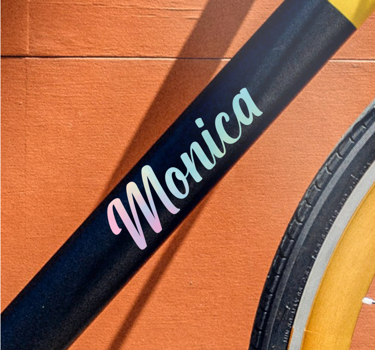 Autocolantes vinil para bicicletas Nome de menina arco-íris color - TenStickers