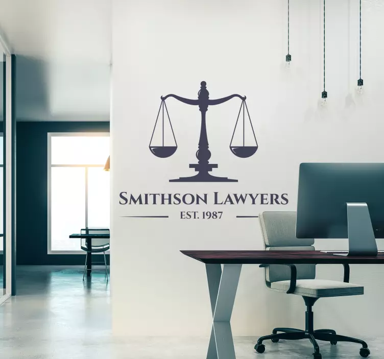 Autocolante profissionais legais escalas de Justiça Personalizáve - TenStickers