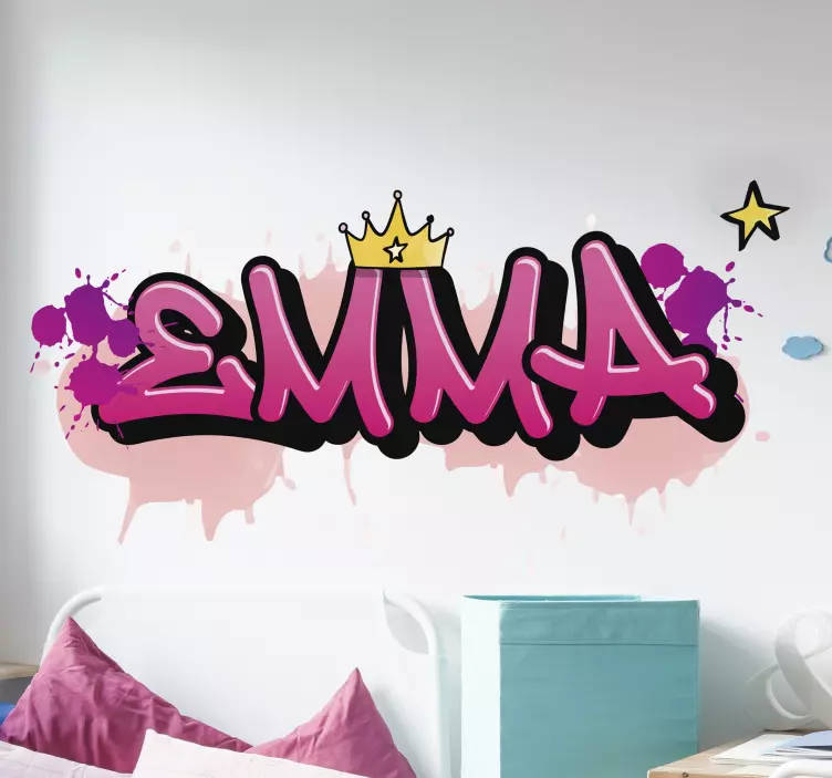 Vinil personalizável Grafite para meninas - TenStickers