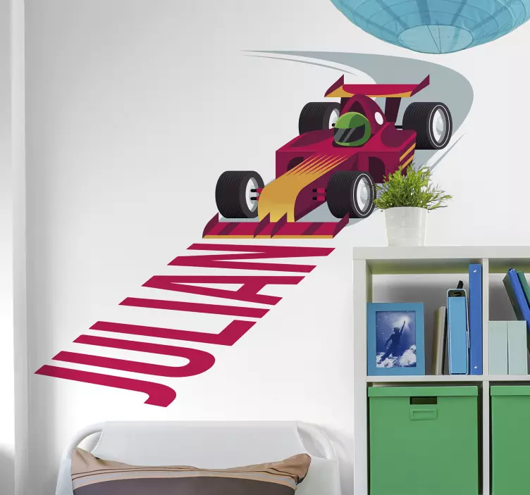 Vinil desporto Carro de corrida personalizado - TenStickers