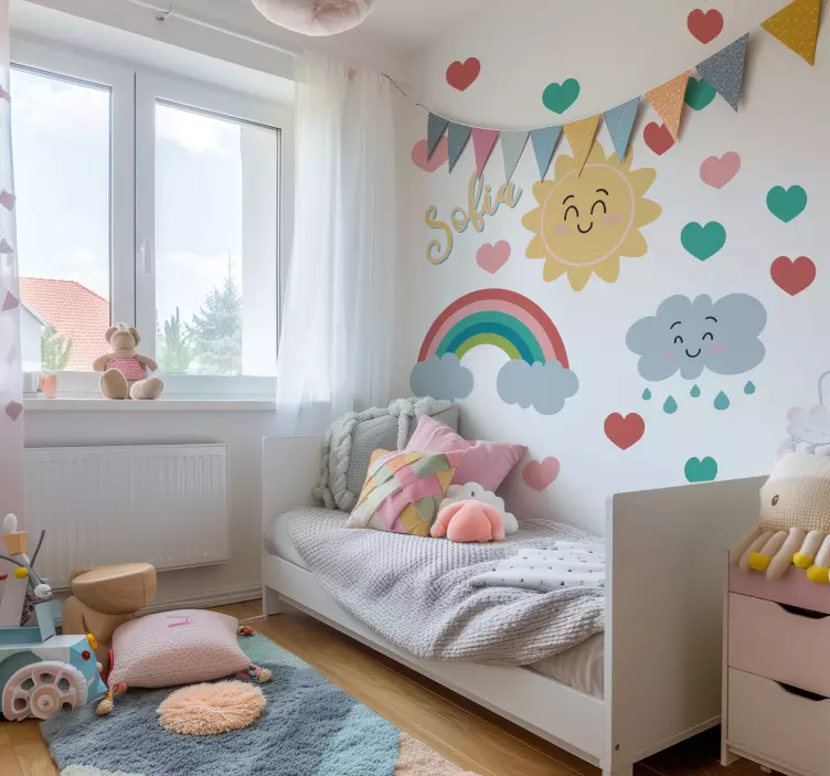 Autocolante de ilustrações feliz nascer do sol - TenStickers