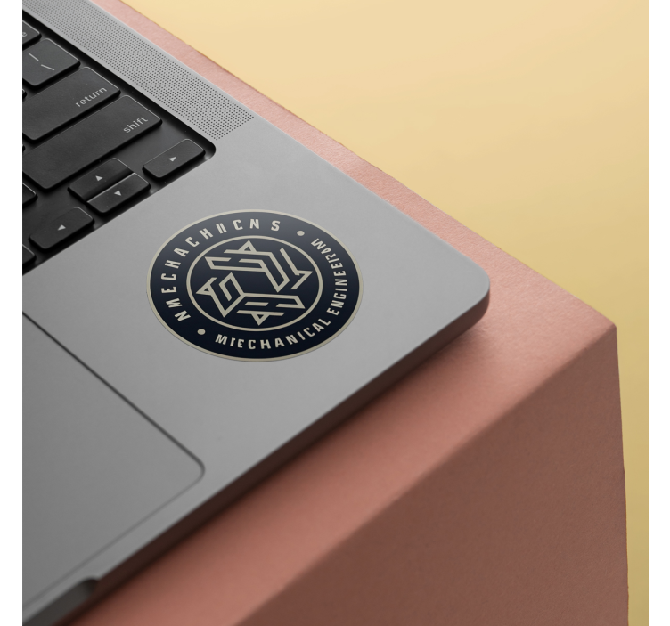 Adesivo para escritório círculo personalizado com logotipo - TenStickers