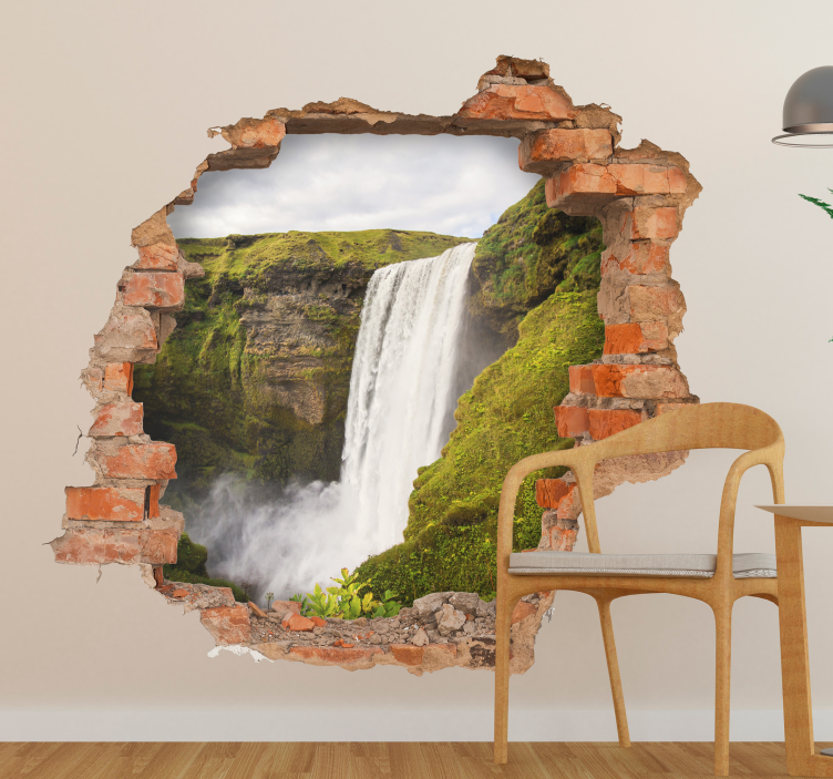 Vinil decorativo cascata trompe l'oeil - TenStickers
