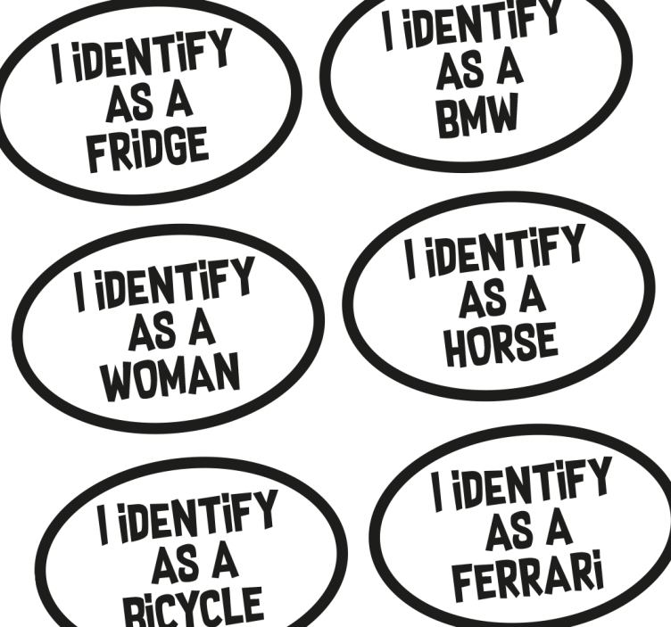 Adesivo para carro eu me identifico como - TenStickers