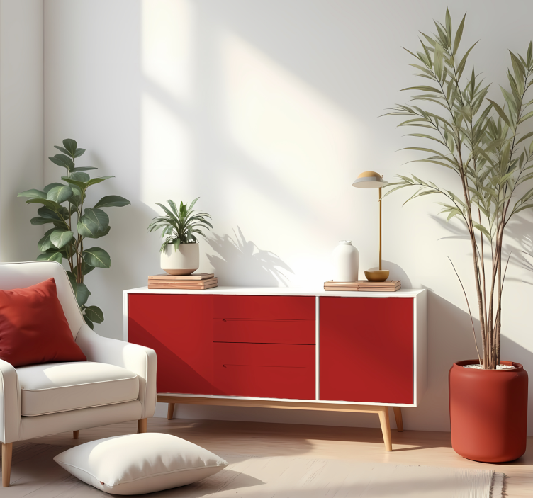 Adesivo de folha monocolor vermelho fosco - TenStickers