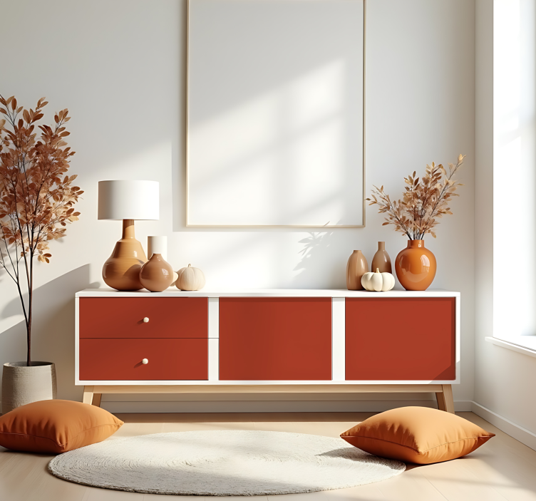 Adesivo de folha monocolor abóbora fosca - TenStickers