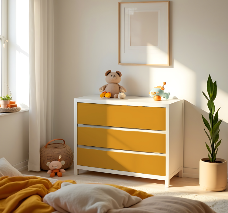 Adesivo de folha monocolor amarelo fosco - TenStickers