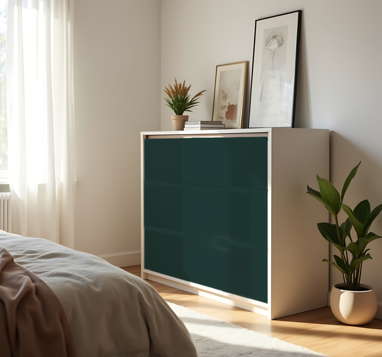 Adesivo de folha monocolor verde escuro fosco - TenStickers