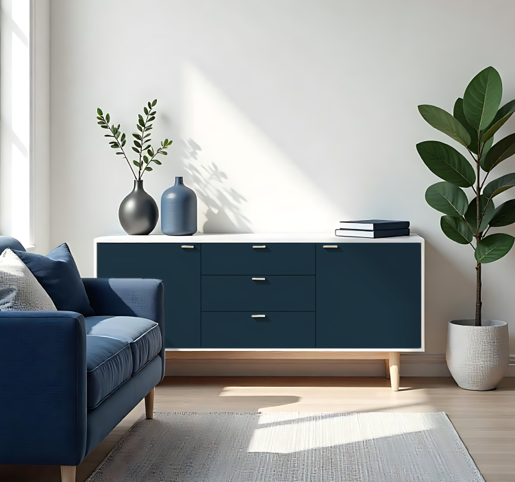 Adesivo de folha monocolor azul escuro fosco - TenStickers