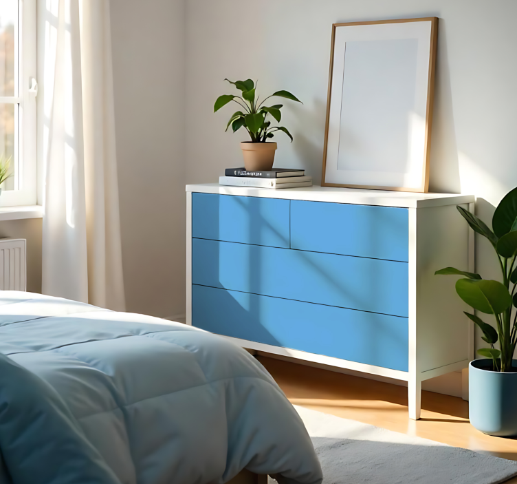 Adesivo de folha monocolor azul claro fosco - TenStickers