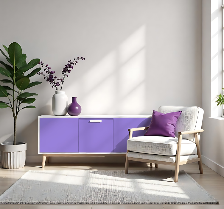 Adesivo de folha monocolor lilás fosco - TenStickers