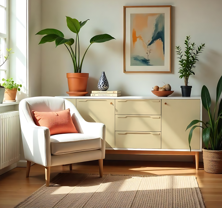 Adesivo de folha monocolor marfim fosco - TenStickers