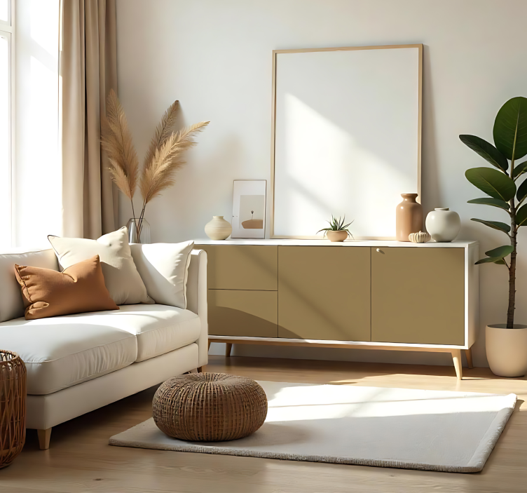 Adesivo de folha monocolor marrom bege fosco - TenStickers