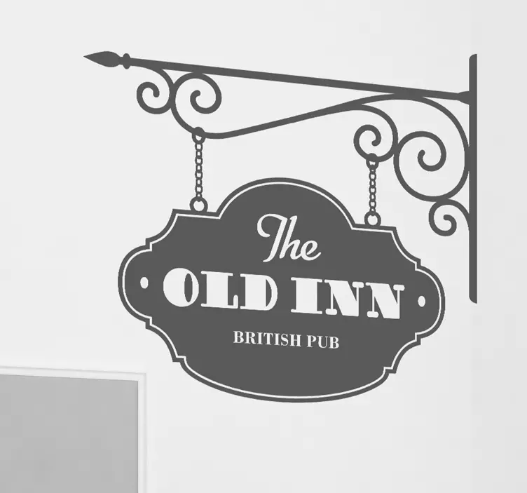 A autocolante velha do bar da pensão - TenStickers