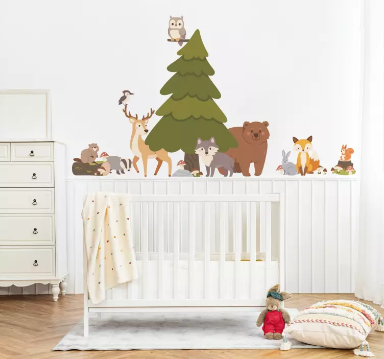 Adesivo animais da floresta para quarto infantil - TenStickers