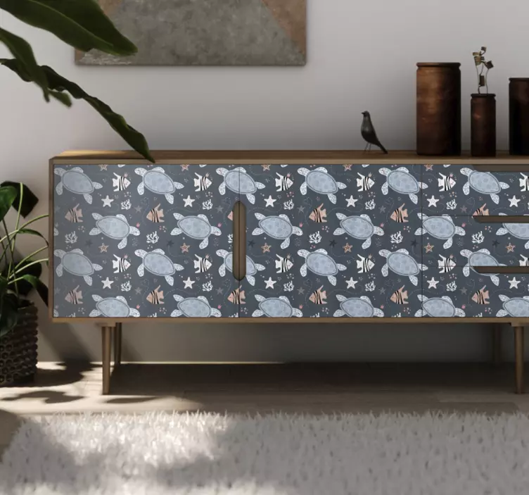 Adesivo animal motivo de tartaruga caprichoso - TenStickers