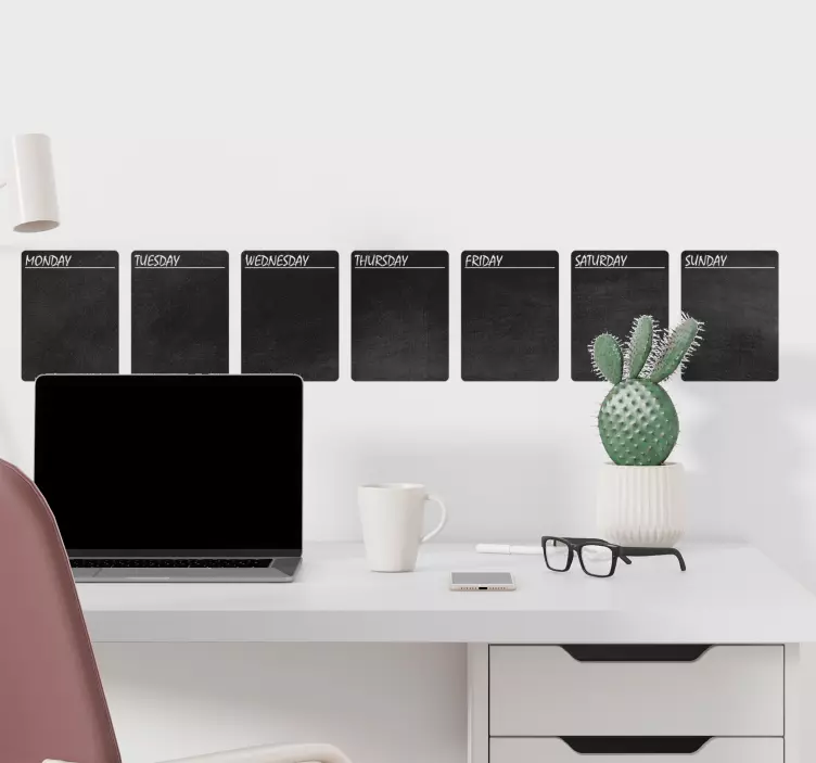 Adesivo ardósia organizador da semana - TenStickers