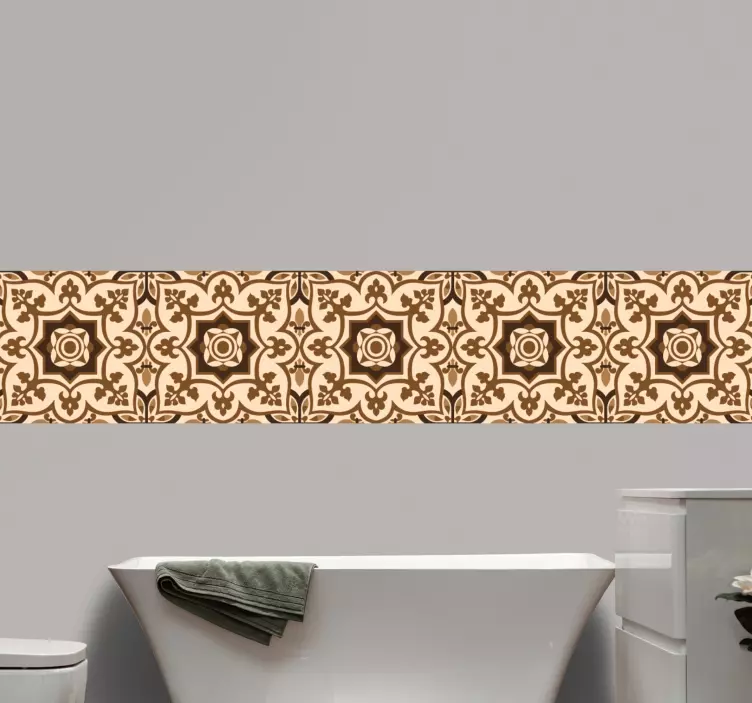 Adesivo azulejos padrão de piso elegante - TenStickers