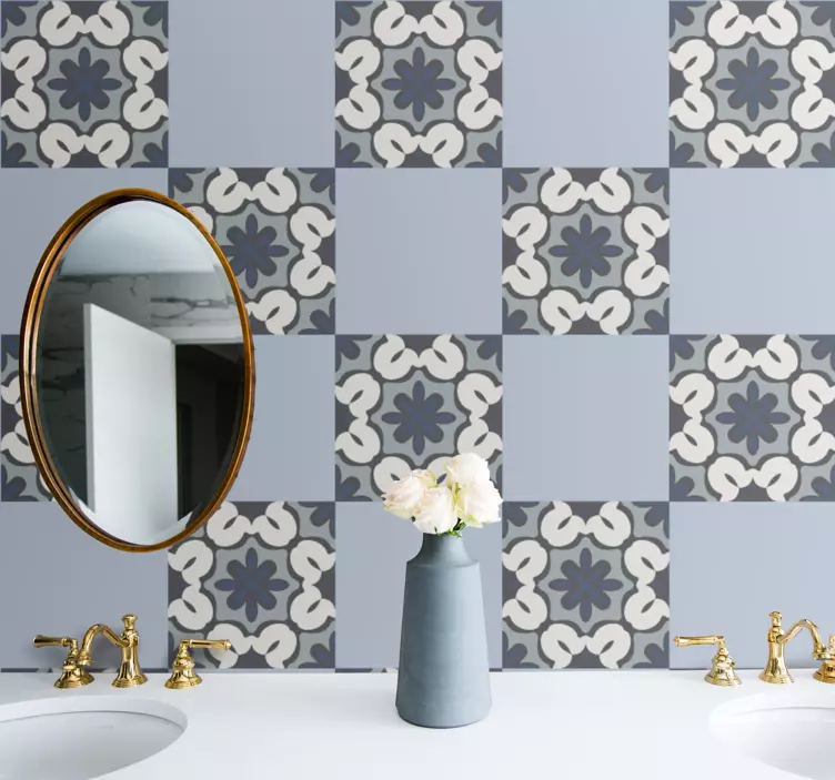 Adesivo azulejos padrão geométrico elegante - TenStickers