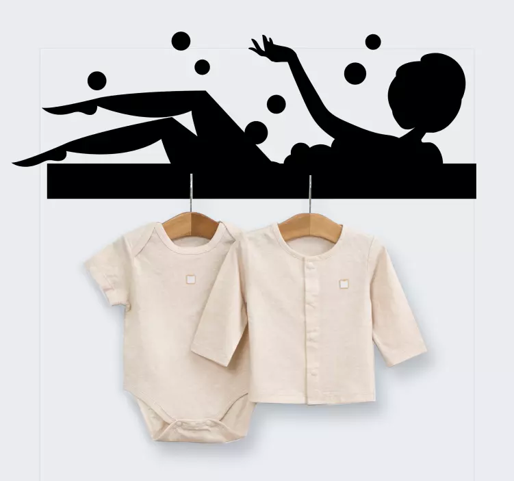 Adesivo cabide cena de banheira relaxante - TenStickers