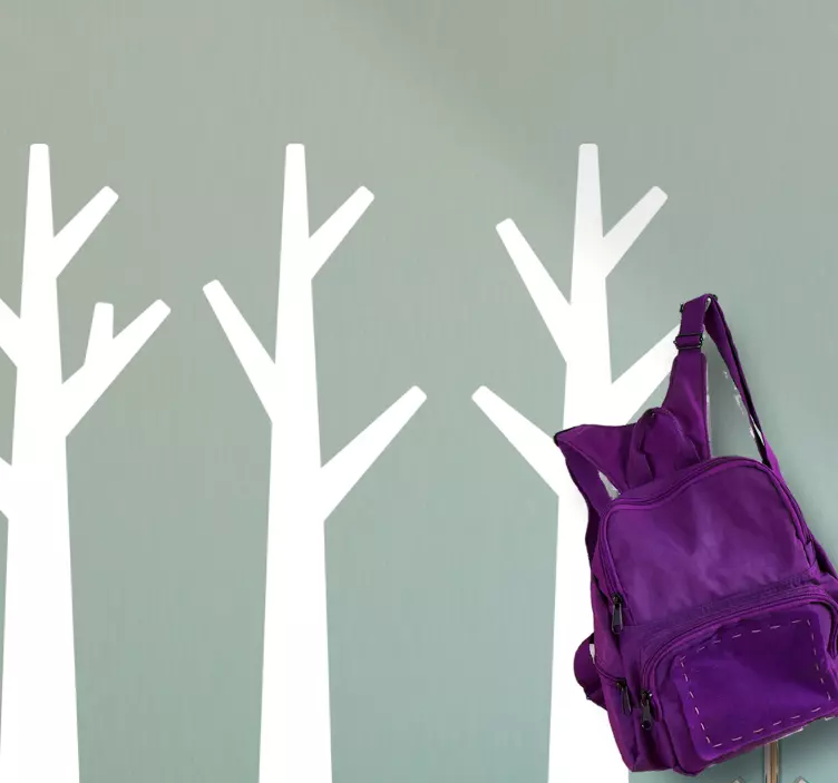 Adesivo cabide sombras artísticas de árvores - TenStickers