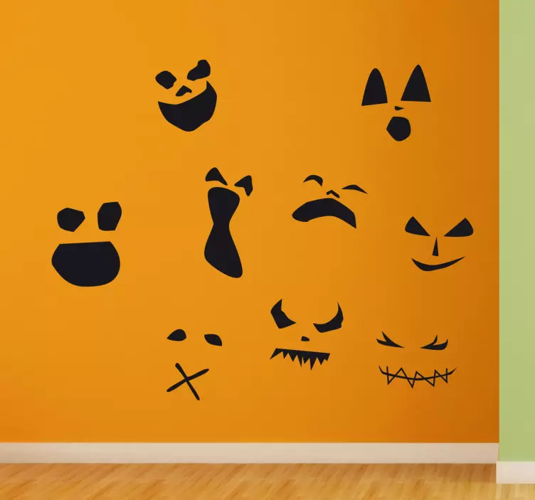 Adesivo caras assustadoras Halloween - TenStickers