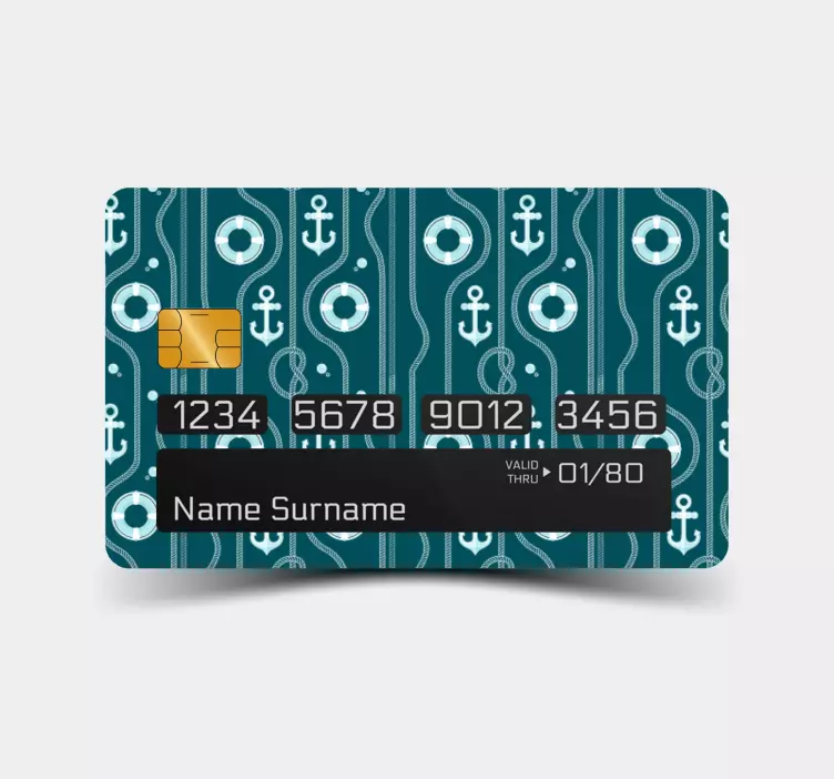 Adesivo cartão de crédito âncoras e círculos - TenStickers