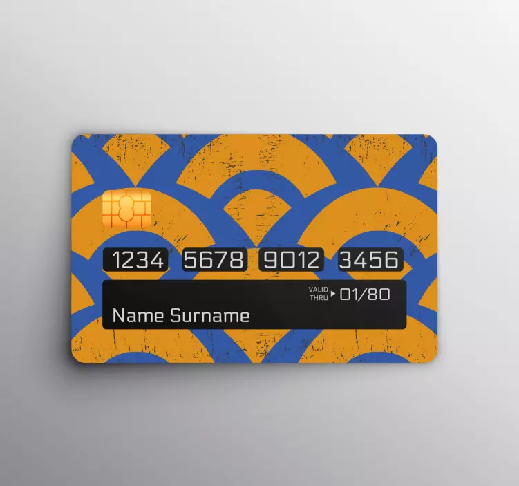 Adesivo cartão de crédito padrão abstrato - TenStickers