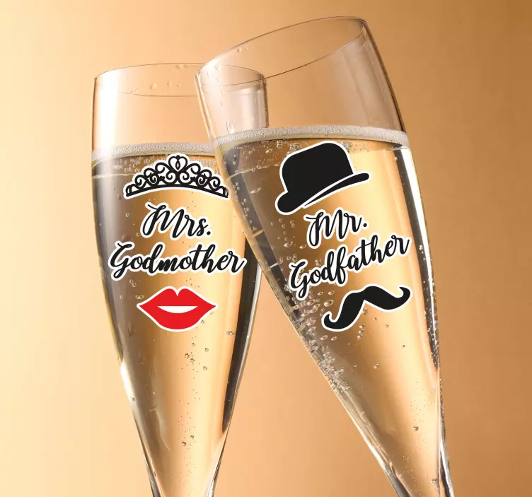 Adesivo casamento rótulos de vidro elegantes - TenStickers