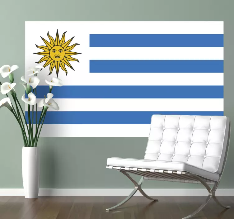 Adesivo cidade bandeira nacional do uruguai - TenStickers