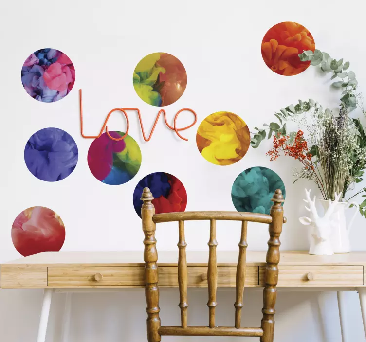 Adesivo de bolas multicolor - TenStickers