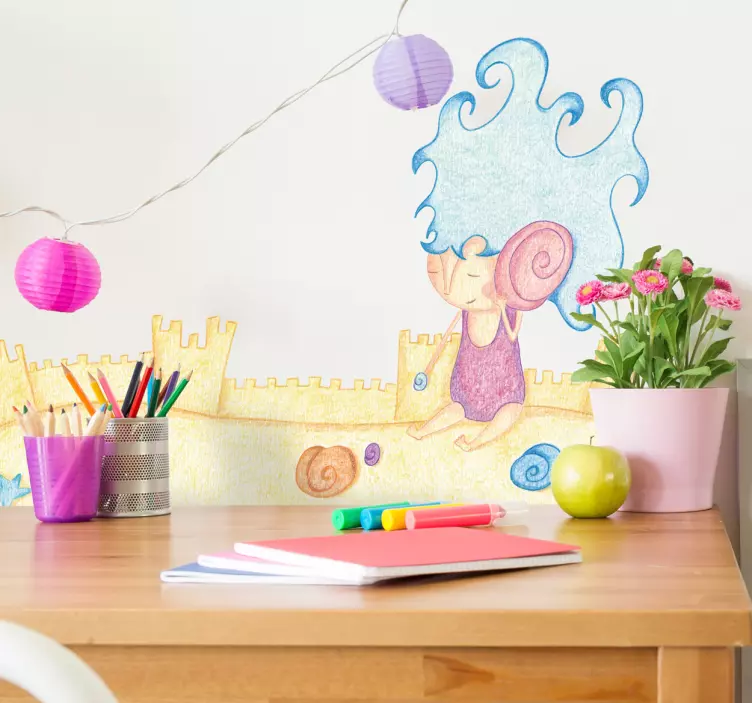 Adesivo de castelos de areia na praia - TenStickers