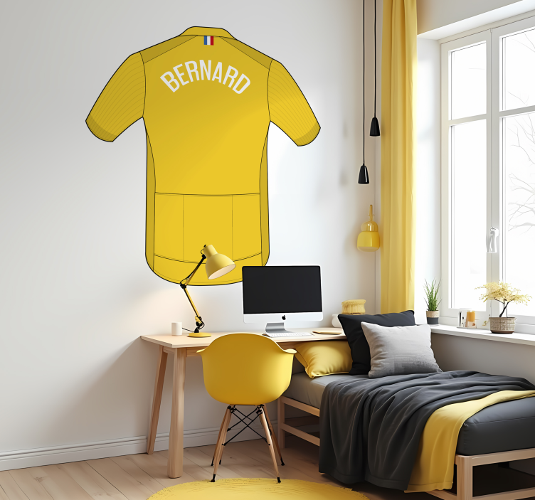 Adesivo de ciclismo maillot amarelo - TenStickers