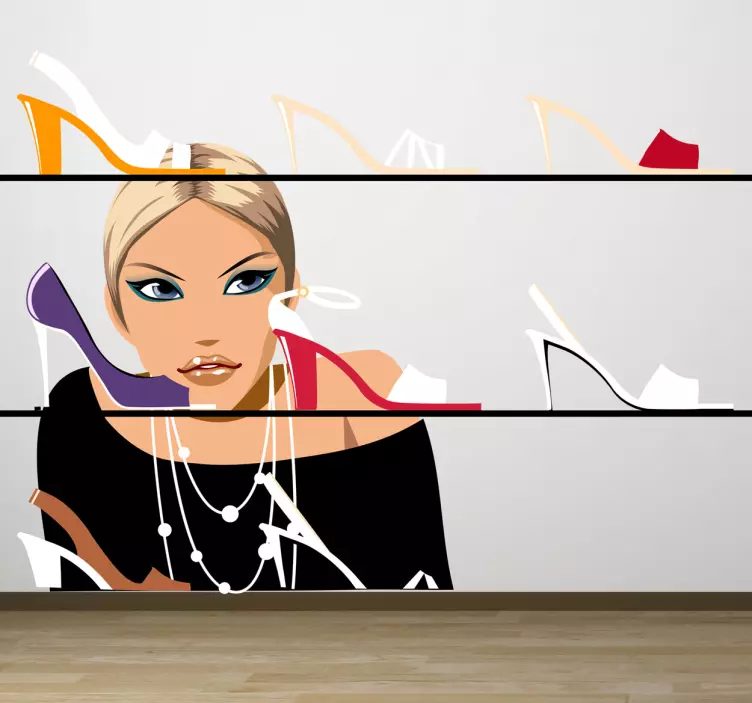 Adesivo de compras de sapatos - TenStickers