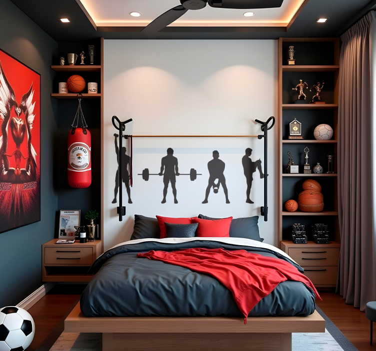 Adesivo de desporto homens fortes fitness - TenStickers