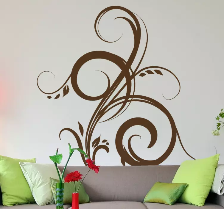 Adesivo de filigrana floral - TenStickers