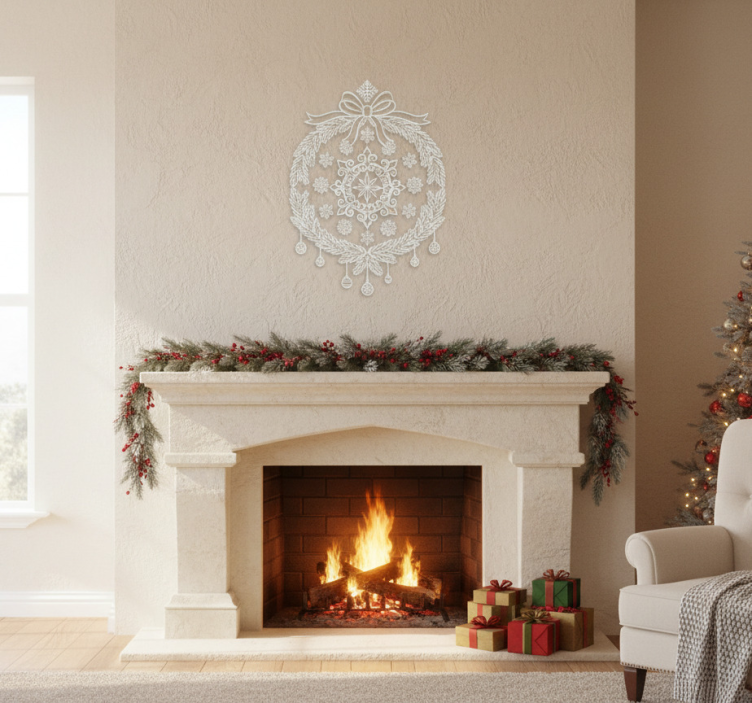 Adesivo de natal adesivos de janela brancos - TenStickers