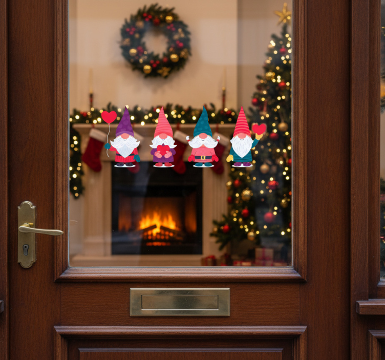 Adesivo de natal duendes do papai noel - TenStickers