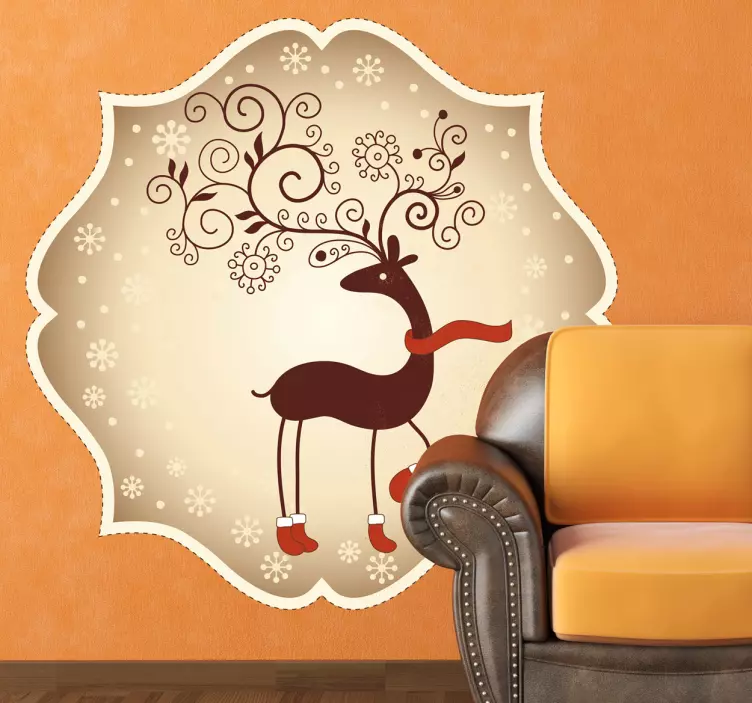 Adesivo de natal Rena decorativa  - TenStickers