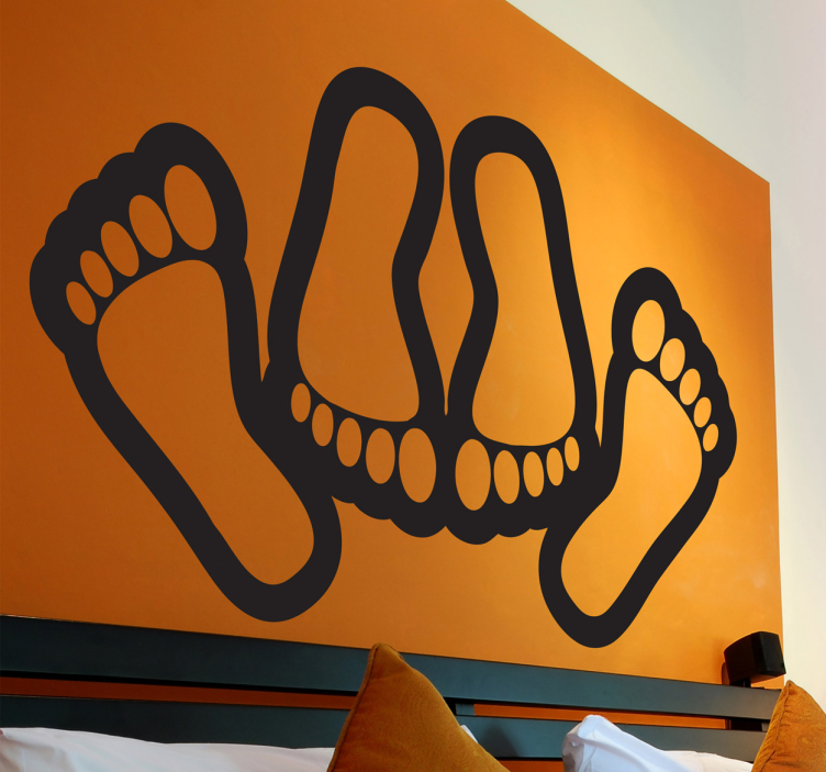 Adesivo de parede cabeceiro cama fazer amor - TenStickers