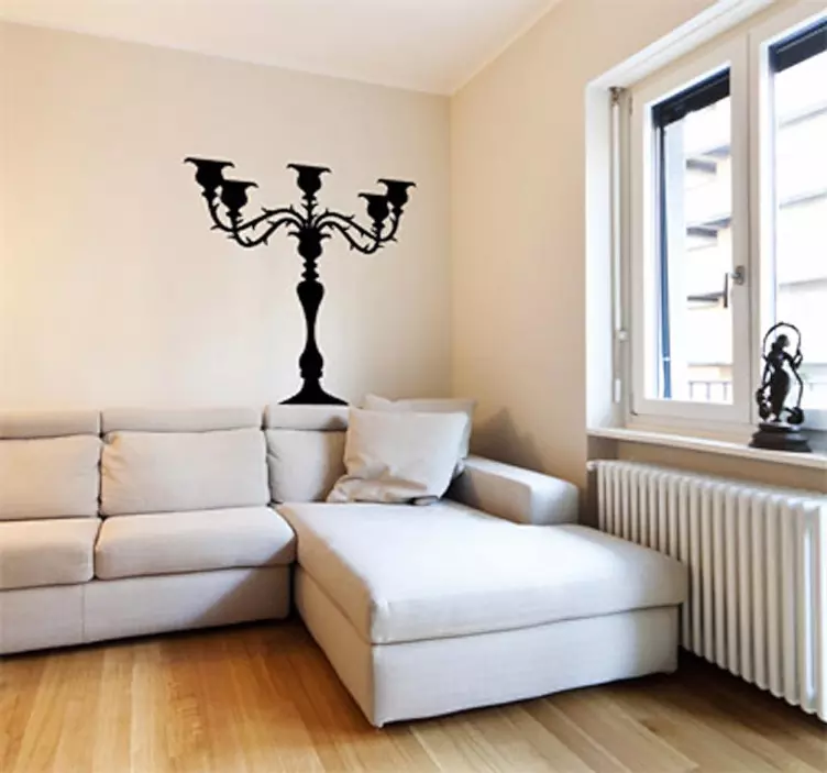 Adesivo de parede castiçal de velas - TenStickers