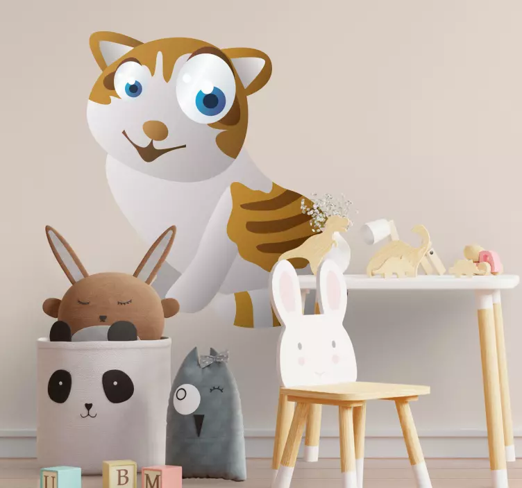 Adesivo de parede gato infantil - TenStickers