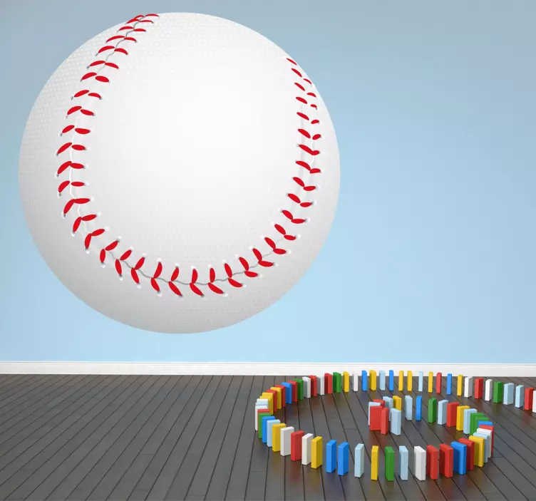 Adesivo de parede infantil bola de baseball - TenStickers