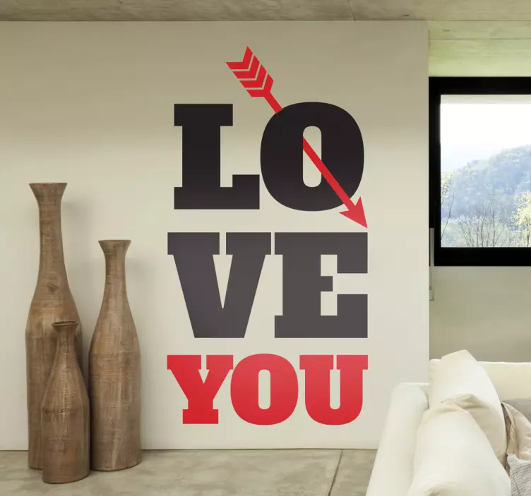 Adesivo de parede love you - TenStickers
