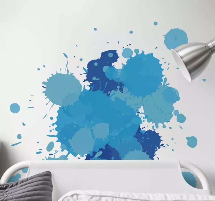 Adesivo de parede splash azul - TenStickers