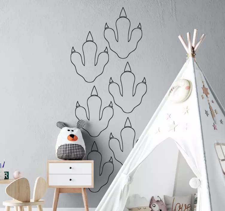 Adesivo de pegadas de dinossauro - TenStickers