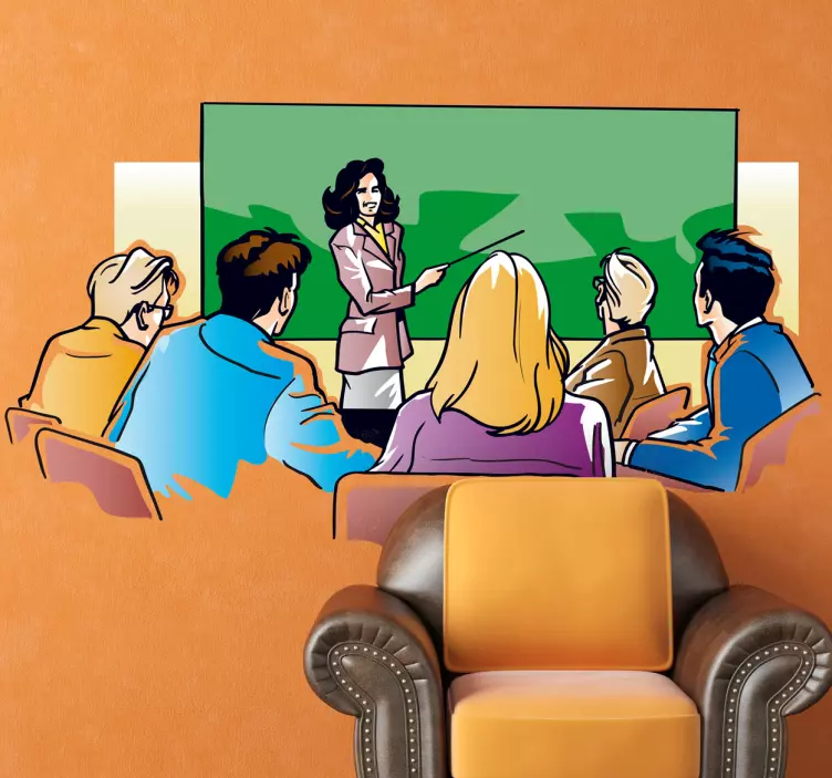 Adesivo de professor dando palestra - TenStickers